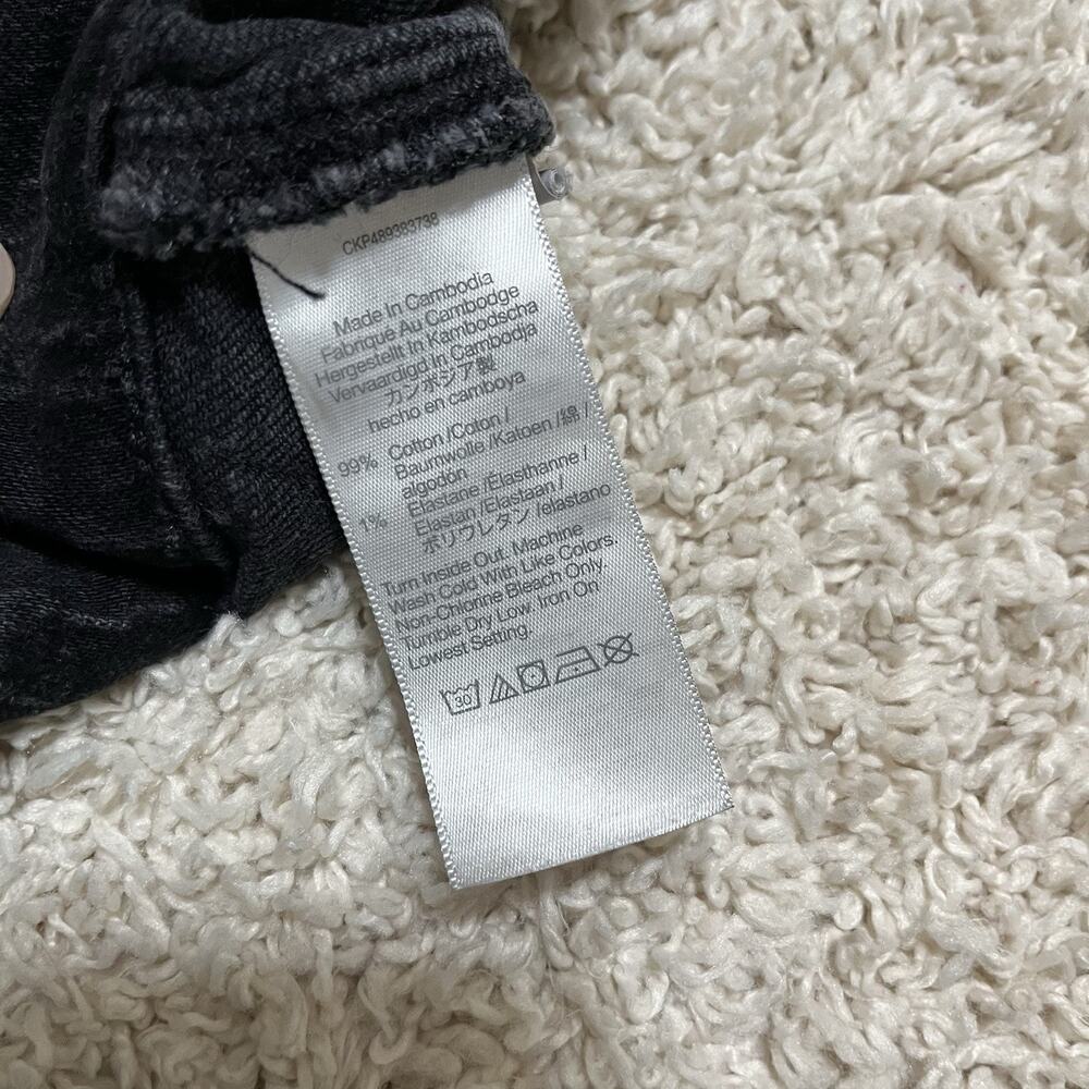 Madewell Size 26 Black High Rise Cropped Edgy Retro Emmett Wide Leg Jeans - Picture 8 of 8